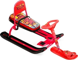 Снегокат Nika Тимка спорт №4-1 со спинкой ГРАФФИТИ красный