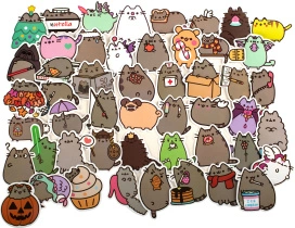 Стикеры наклейки Pusheen