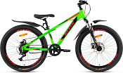 Велосипед SITIS FLASH 24" 7sp (2023) Green-Red-Black