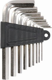 Набор Г-шестиграников STS GJ-028 черно-серебряный